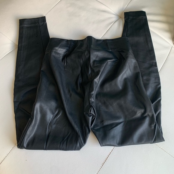 H&M Black Faux Leather Pants Leggings Size 4 - Picture 6 of 13